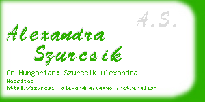 alexandra szurcsik business card